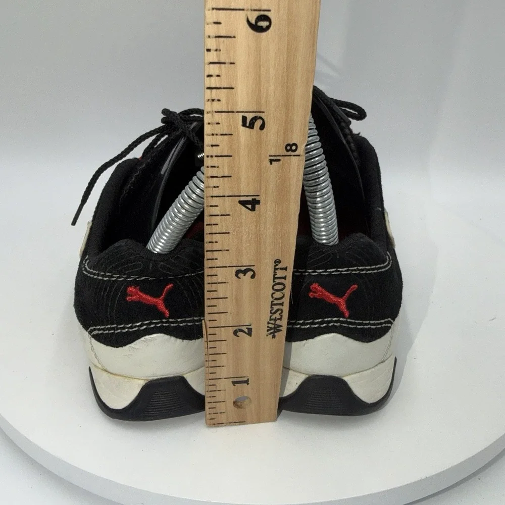PUMA Vintage Y2K‎ Speedcat Black Red Suede Embossed Sneakers Size Women's 6.5